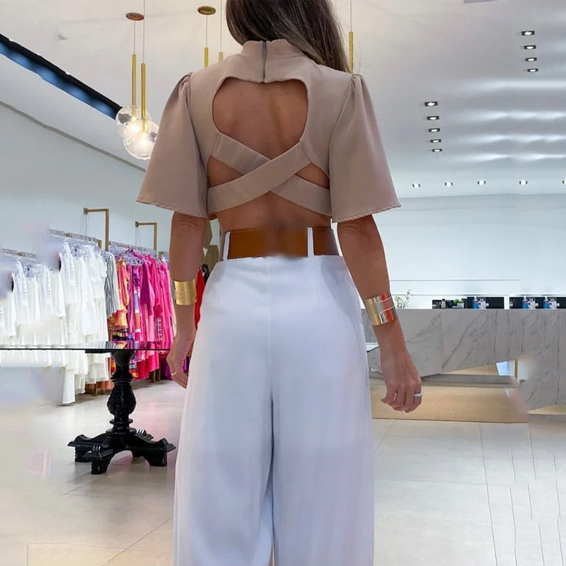 Conjunto Millano Vivian - Nude e Branco